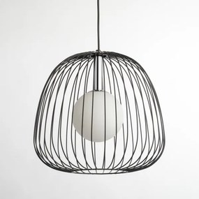 Csillár zsinóron BELL 1xG9/12W/230V átm. 33 cm fekete/fényezett króm