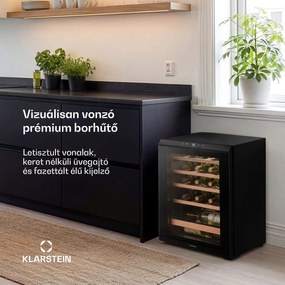 Klarstein Bevora szabadon álló borhűtő | 4 polc | 62 liter | 20 palack | 43 cm