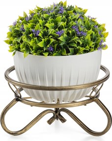 Virágtartó egy virágcseréphez Ronnie geometrikus lábak fém állvány 16 cm arany