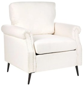 Fehér kárpitozott fotel VIETAS Beliani