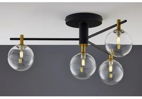 Jupiter 2034 - Felületre szerelhető csillár FIGARO 4xG9/10W/230V fekete/arany/bézs/átlátszó