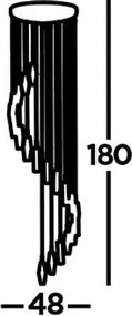 Függeszték Króm SCULPTURED ICE SEARCHLIGHT 888-20