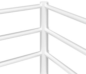 fehér acél emeletes ágy matrac nélkül 75 x 190 cm