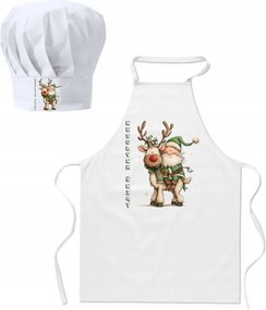 Konyhai kötény Szakács sapka Karácsonyi szett Boldog Karácsonyt Ajándék