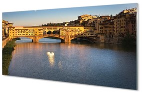 Üvegképek Olaszország Sunrise hidak 120x60cm