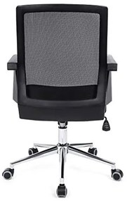Irodai ergonomikus szék kartámasszal, fekete
