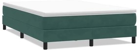 vidaXL sötétzöld bársony rugós ágy matrac nélkül 160x210 cm