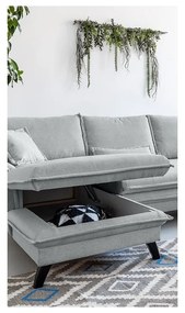 Charming Charlie világosszürke kinyitható sarokkanapé, bal oldali - Miuform