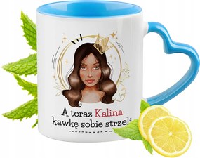 Karolina Kék Bögre Szív Alakú Füllel Kávé Ajándék