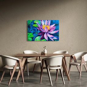 Egy vízi liliom képe a vízen (90x60 cm)