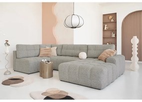 Világosbarna kinyitható tárolóhelyes moduláris sarokkanapé (bal oldali) Lulu – Miuform