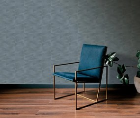 Decoprint Terra Nova Fine Relief kék geometrikus texturált vlies tapéta – TN29025