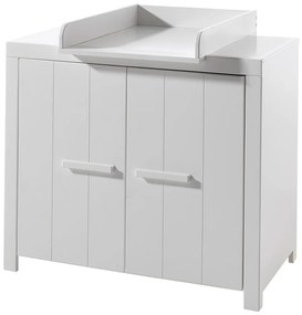 Fehér borovi fenyő alacsony gyerek komód pelenkázó feltéttel 100x96 cm ERIK – Vipack