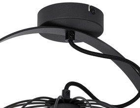 Ipari mennyezeti lámpa fekete 35 cm állítható - Hanze