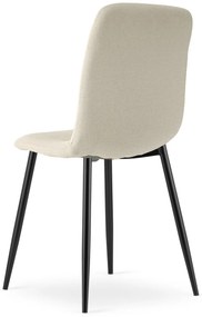 Étkező szett 1 + 4, CITY asztal 110x75 cm artisan tölgy + krémszínű RIFT étkezőszék fekete lábakkal