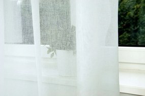 Függöny batiszt szövött lenvászon finom sima méteráru 300 cm magas. fehér