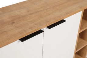 Konzolasztal Clara Console - Oak, Fehér