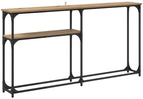 vidaXL Konzolasztal Artisan tölgy 145 x 22,5 x 75 cm Faanyag