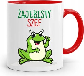 Piros Bögre A Főnöknek Békás Főnök Ajándék fényképes nyomtatással