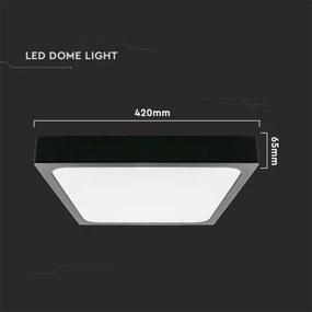 LED Fürdőszobai mennyezeti lámpa LED/30W/230V 4000K IP44 42x42 cm fekete