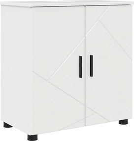 vidaXL Fürdőszoba Székény tárolóval Magas Fényű Fehér 61 x 35 x 64 cm