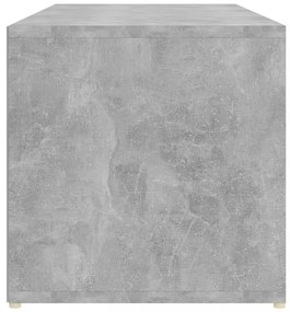 betonszürke szerelt fa cipőtároló pad 105 x 35 x 35 cm