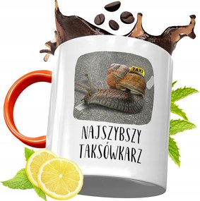 Narancssárga Bögre Taxisofőrnek Ajándék fényképes nyomattal