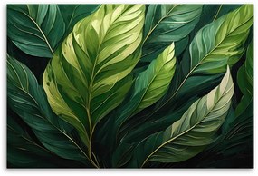 Gario Vászonkép Zöld levelek Méret: 100 x 70 cm