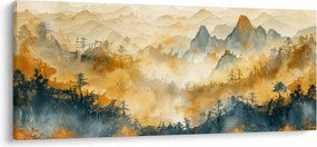 Kép - Hegyek, akvarell (120x50 cm)