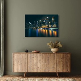 Egy kép az éjszakai Szingapúrról (90x60 cm)