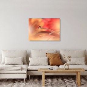 Virágos harmatcsepp képe (üvegen) (70x50 cm)