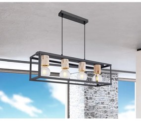 Globo 15476-4H - Csillár zsinóron HAGAR 4xE27/60W/230V