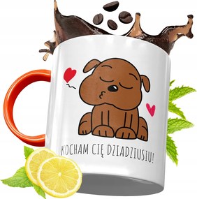 Narancssárga Bögre Nagypapának Ajándék fényképes nyomtatással