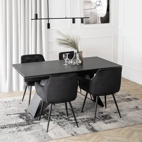 Fekete Bársony Étkezőszék. MODESTO