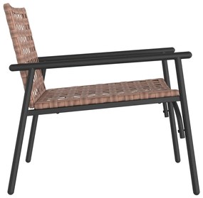 Kerti székek 2 db Fekete 79x56x73,5 cm Poly Rattan