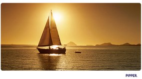PIPPER. Öntapadós textiltapéta "Vitorlás naplementében"