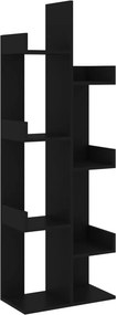 vidaXL fekete szerelt fa könyvszekrény 48 x 25,5 x 140 cm