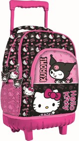 Hello Kitty & Kuromi prémium gurulós iskolatáska, táska 44 cm