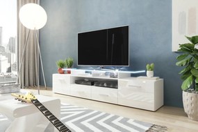 SOBRAL TV asztal - fehér / fényes fehér