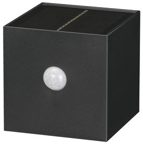 Retlux-LED napelemes fali lámpa érzékelővel LED/1W/3,7V 1200 mAh IP44 fekete