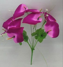 Virágcsokor kála 10 virág lila 40 cm