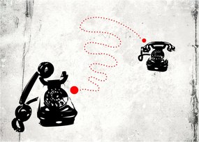 Kép - Telefon rajza Banksy stílusában (70x50 cm)