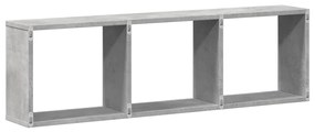 betonszürke szerelt fa faliszekrény 100 x 16 x 30 cm