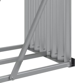 ezüstszínű horganyzott acél rönktartó 300 x 45 x 100 cm