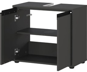 Antracitszürke mosdó alatti szekrény 63x55 cm Lemont – Germania