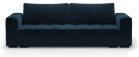 Luca sötétkék kinyitható bársonykanapé - Milo Casa
