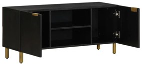 fekete szerelt fa TV-szekrény 105 x 33 x 46 cm