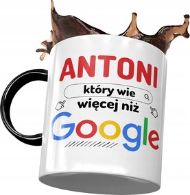 Fekete bögre Antal Kollégának Ajándék Nyomtatott Fotóval