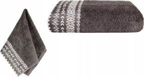 Puha Kéztörlő Driada 70X140 Boho Szürke-szürke Hamuszürke