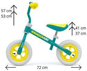 Gyerek futóbicikli Milly Mally Dragon Air mint